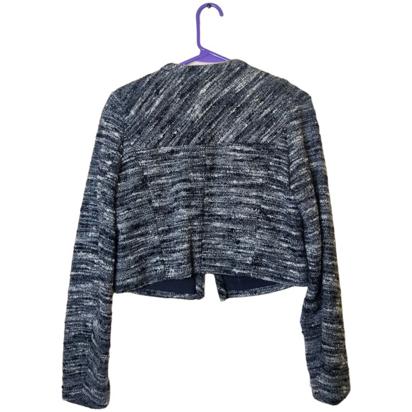 Isabel Marant Wool Alpaca Blend Gray Tweed Cropped Blazer Jacket Small Old Money - Picture 2 of 12